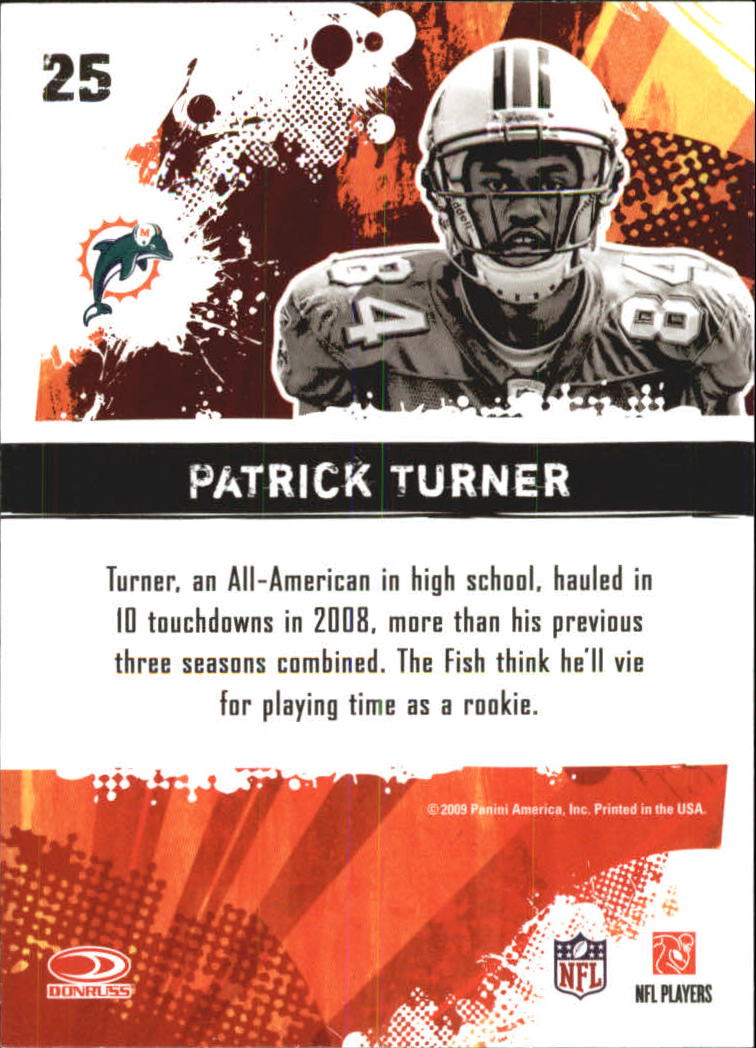 2009 Score Hot Rookies #25 Patrick Turner back image
