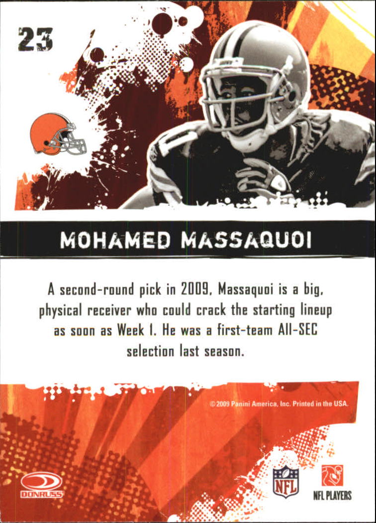 2009 Score Hot Rookies Glossy #23 Mohamed Massaquoi back image