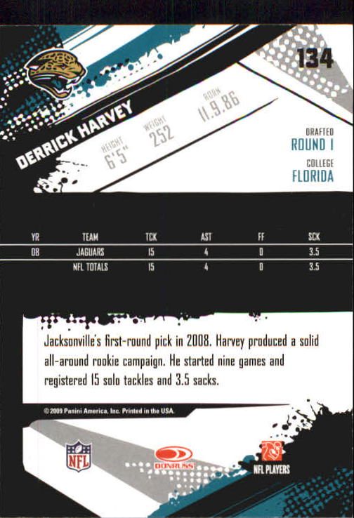 2009 Score Inscriptions #134 Derrick Harvey back image