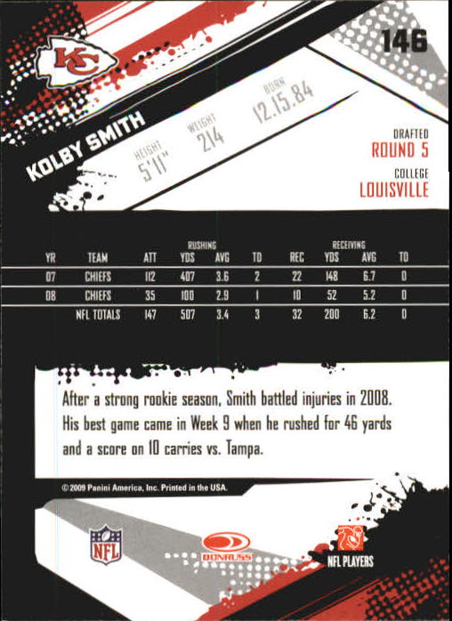 2009 Score Inscriptions #146 Kolby Smith back image