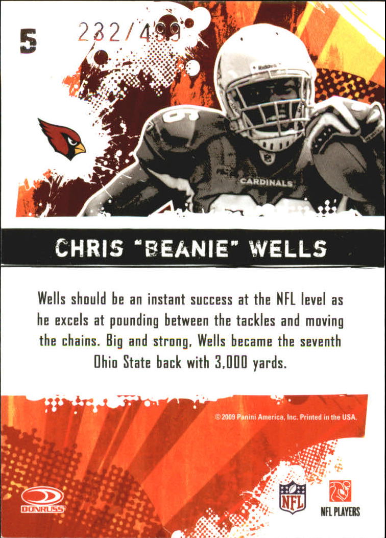 2009 Score Inscriptions Hot Rookies #5 Chris Wells back image