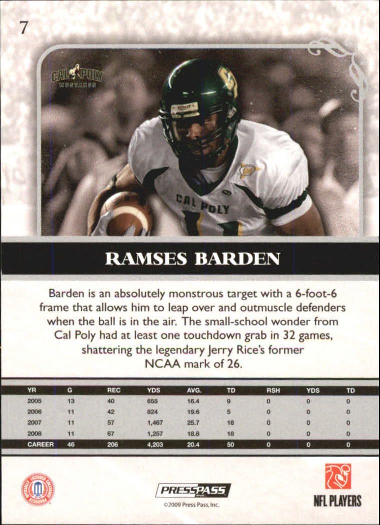 2009 Press Pass Legends Bronze #7 Ramses Barden back image