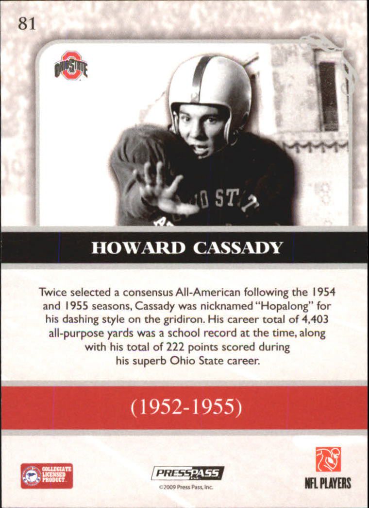 2009 Press Pass Legends Bronze #81 Howard Cassady back image