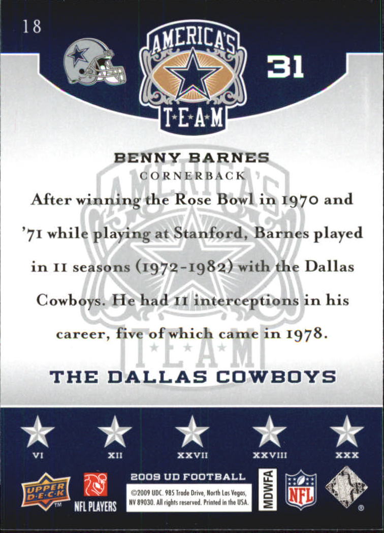 2009 Upper Deck America's Team Football Singles - You Choose - Bild 17 von 79