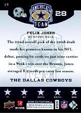 2009 Upper Deck America's Team #49 Felix Jones back image