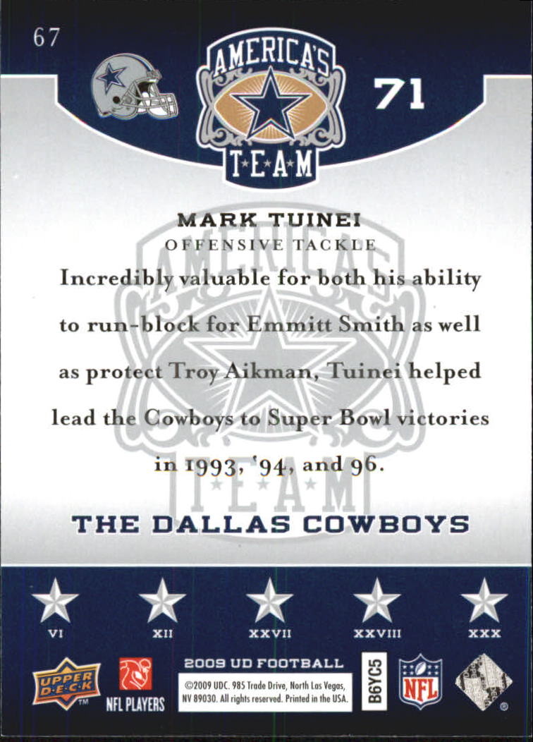 2009 Upper Deck America's Team Football Singles - You Choose - Bild 55 von 79