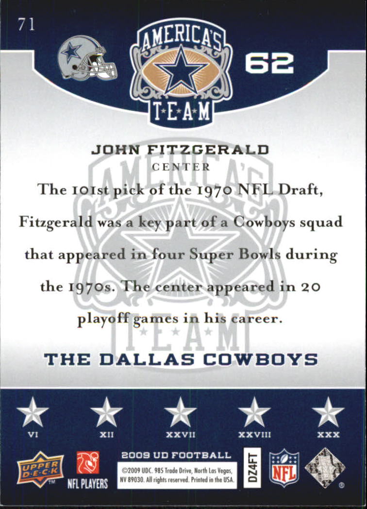 2009 Upper Deck America's Team Football Singles - You Choose - Bild 59 von 79
