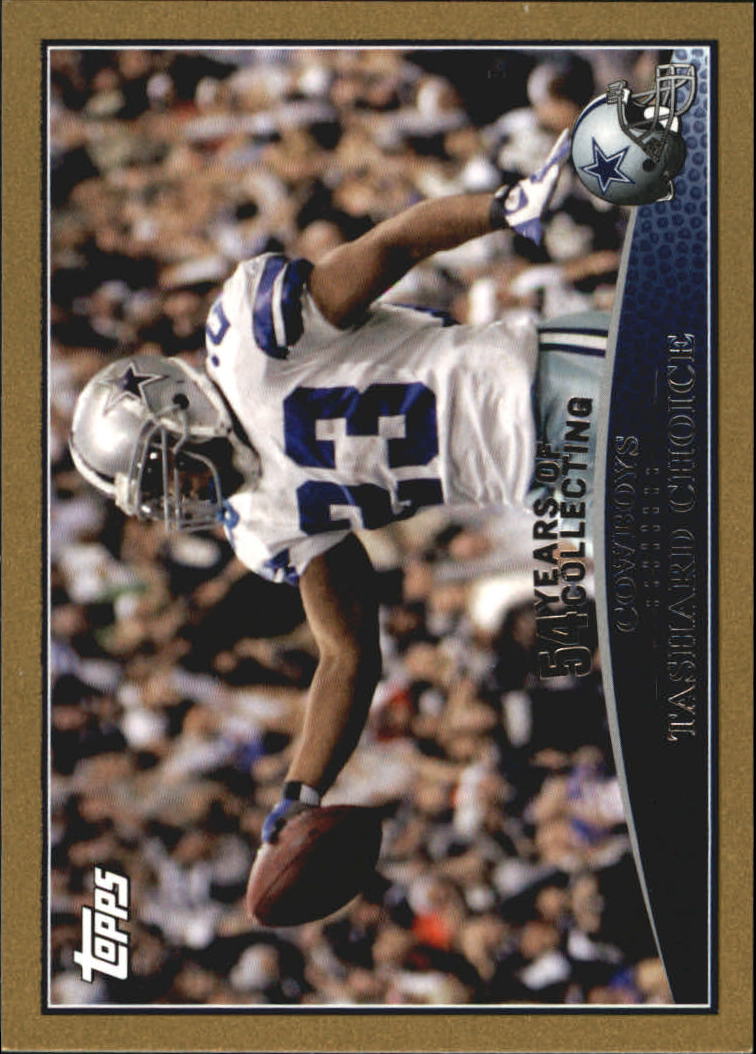 2009 Topps Gold Dallas Cowboys Football Card 28 Tashard Choice 2009 