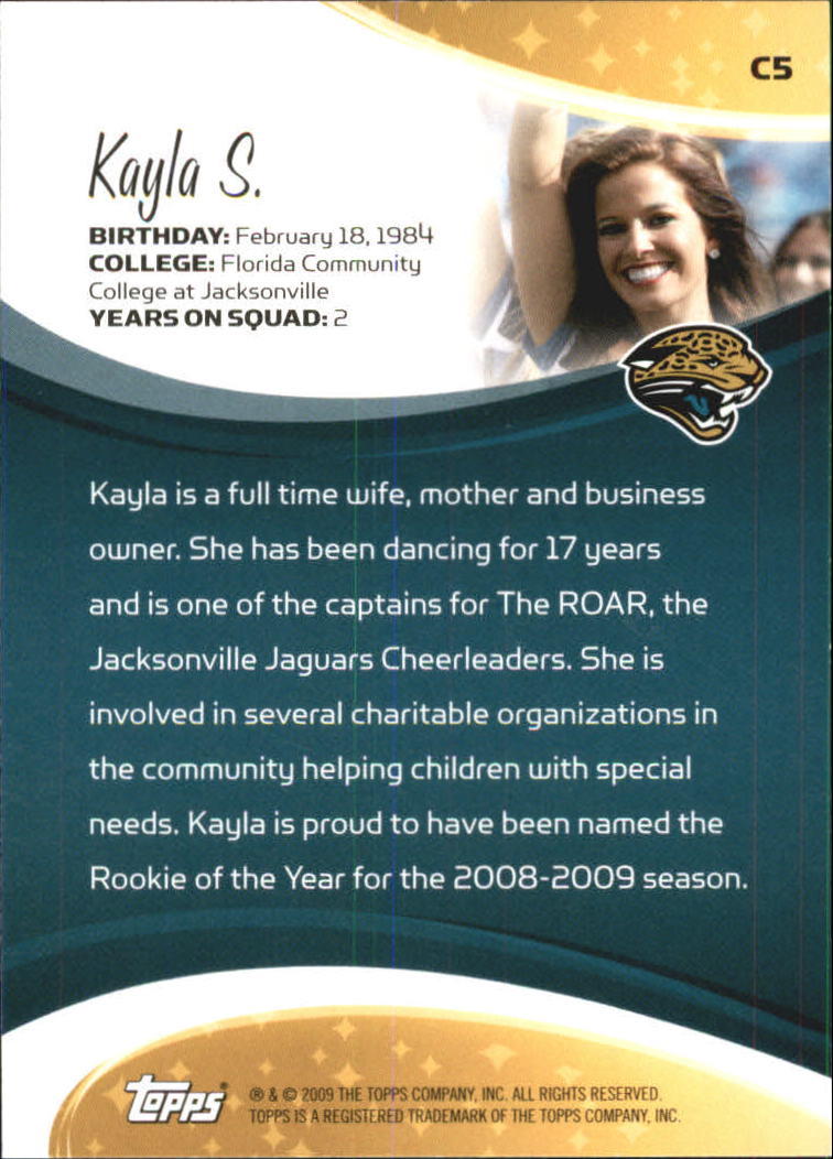 2009 Topps Cheerleaders #C5 Kayla S. back image