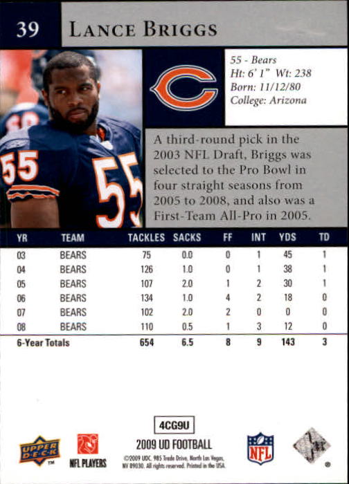 B1435- 2009 Upper Deck Fb Karte #S 1-200 + Rookies -du Pick- 15 + Gratis US - Bild 77 von 381