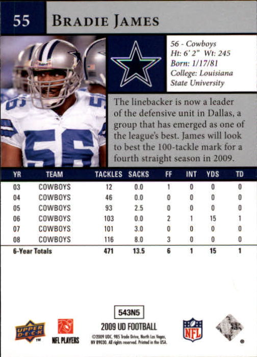 B1435- 2009 Upper Deck Fb Karte #S 1-200 + Rookies -du Pick- 15 + Gratis US - Bild 109 von 381