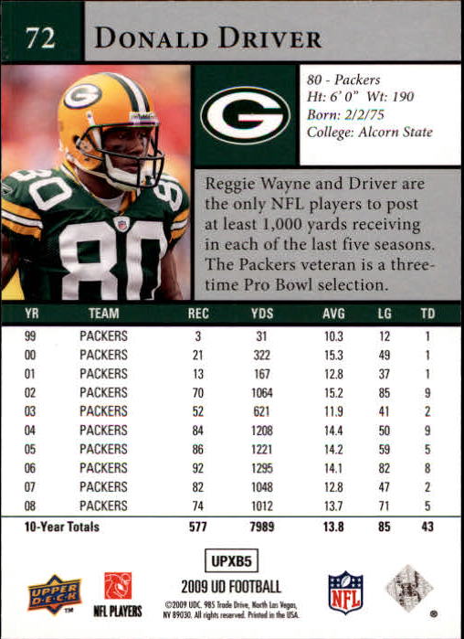 B1435- 2009 Upper Deck Fb Karte #S 1-200 + Rookies -du Pick- 15 + Gratis US - Bild 141 von 381