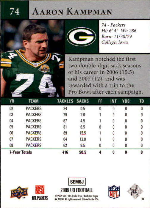 B1435- 2009 Upper Deck Fb Karte #S 1-200 + Rookies -du Pick- 15 + Gratis US - Bild 145 von 381