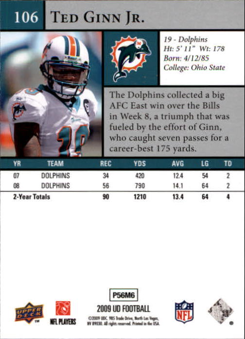 B1435- 2009 Upper Deck Fb Karte #S 1-200 + Rookies -du Pick- 15 + Gratis US - Bild 209 von 381