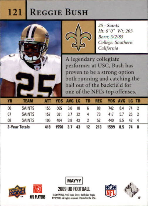 B1435- 2009 Upper Deck Fb Karte #S 1-200 + Rookies -du Pick- 15 + Gratis US - Bild 235 von 381