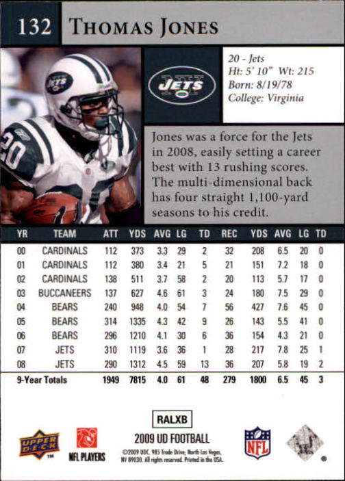 B1435- 2009 Upper Deck Fb Karte #S 1-200 + Rookies -du Pick- 15 + Gratis US - Bild 257 von 381