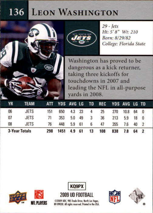 B1435- 2009 Upper Deck Fb Karte #S 1-200 + Rookies -du Pick- 15 + Gratis US - Bild 265 von 381