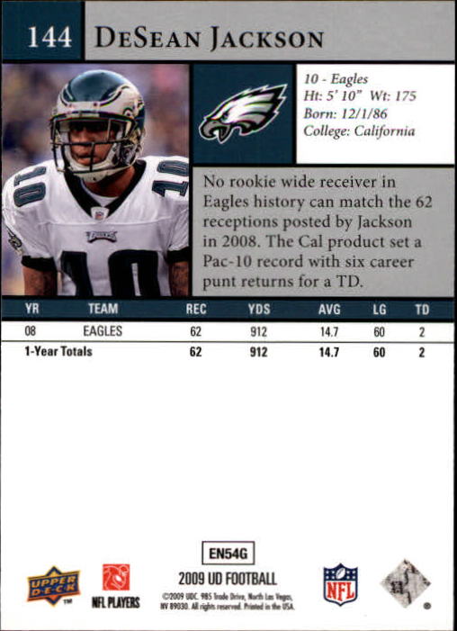 B1435- 2009 Upper Deck Fb Karte #S 1-200 + Rookies -du Pick- 15 + Gratis US - Bild 281 von 381