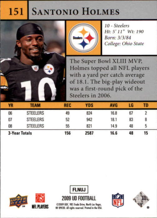 B1435- 2009 Upper Deck Fb Karte #S 1-200 + Rookies -du Pick- 15 + Gratis US - Bild 295 von 381