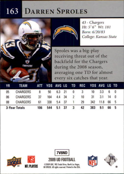 B1435- 2009 Upper Deck Fb Karte #S 1-200 + Rookies -du Pick- 15 + Gratis US - Bild 317 von 381