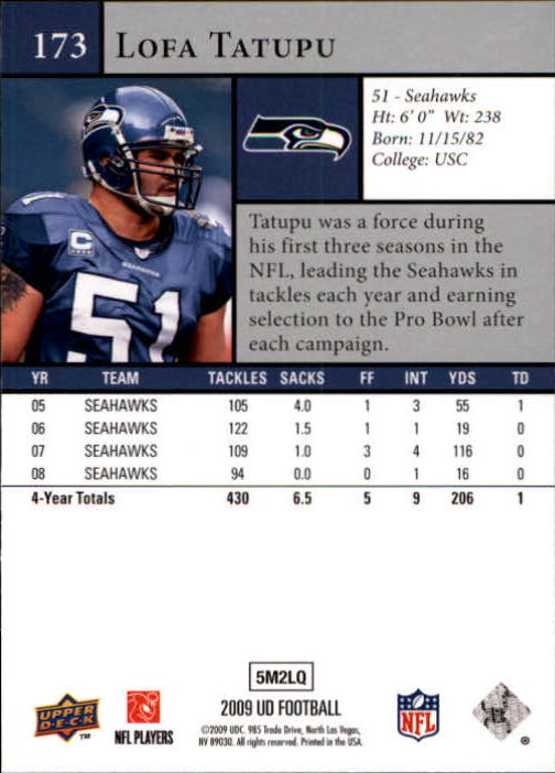 B1435- 2009 Upper Deck Fb Karte #S 1-200 + Rookies -du Pick- 15 + Gratis US - Bild 337 von 381