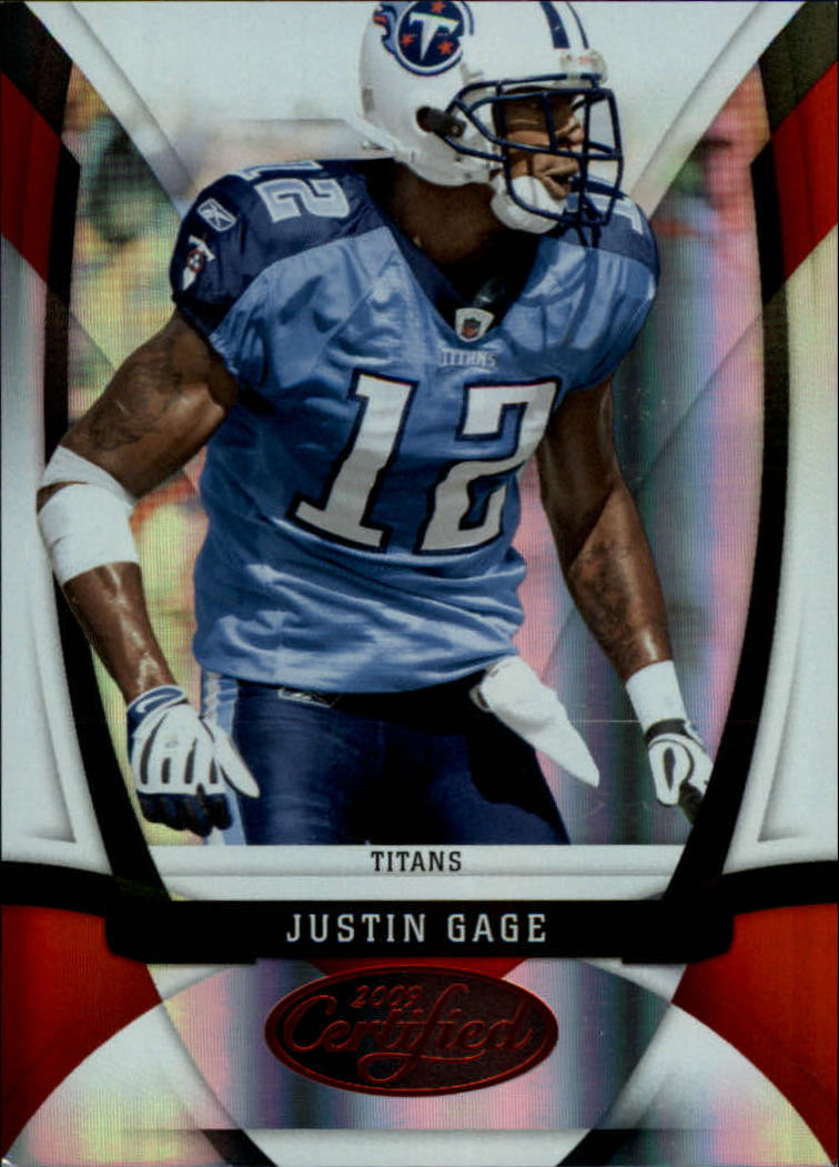 2009 Certified Mirror Red #119 Justin Gage