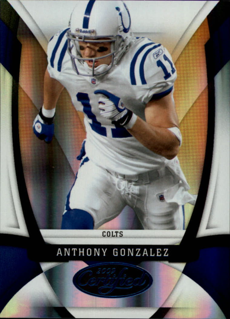 2009 Certified Mirror Blue #53 Anthony Gonzalez