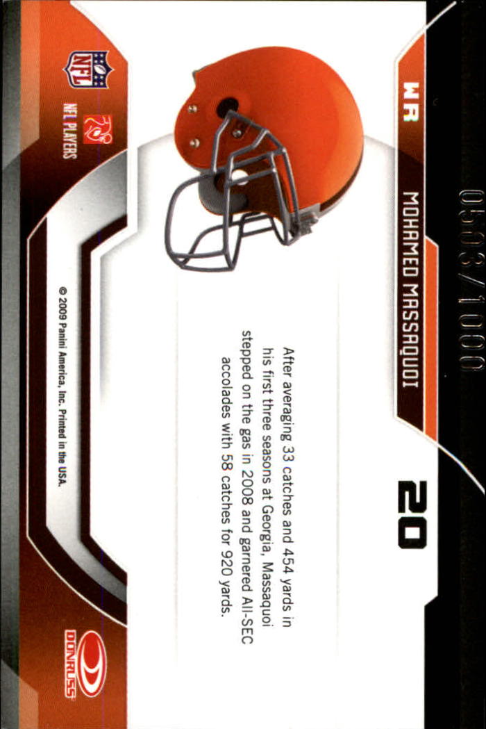2009 Certified Certified Potential #20 Mohamed Massaquoi back image