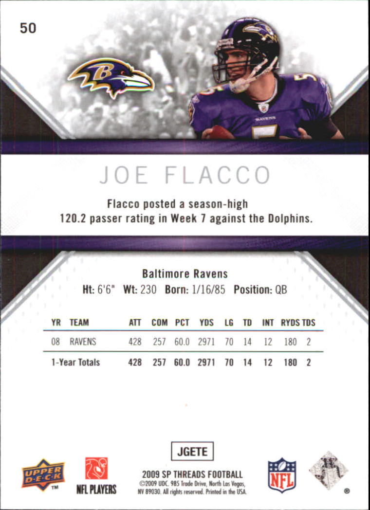 2009 SP Threads #50 Joe Flacco back image