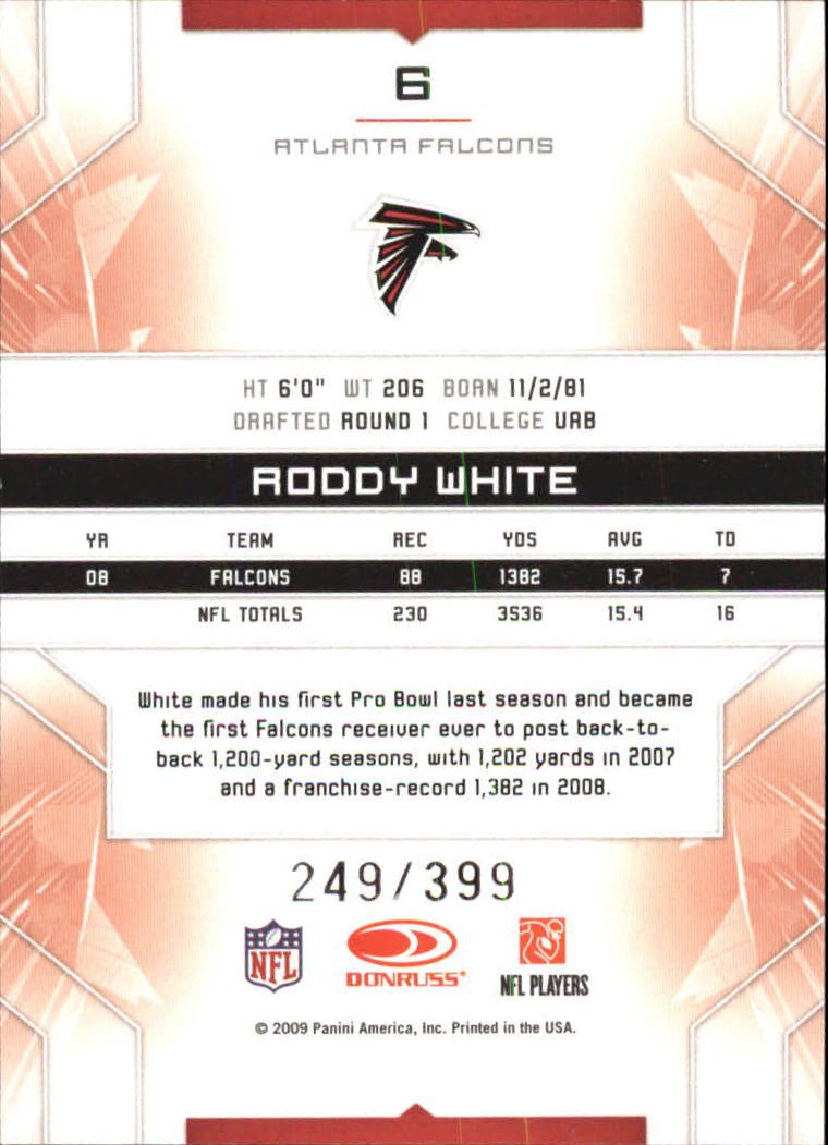 2009 Limited #6 Roddy White back image
