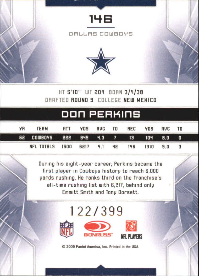 2009 Limited #146 Don Perkins back image
