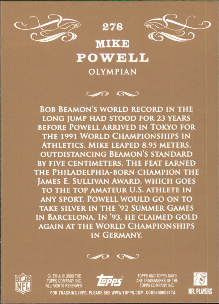 2009 Topps Mayo #278 Mike Powell track back image