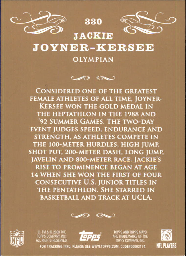 2009 Topps Mayo #330 Jackie Joyner-Kersee track back image