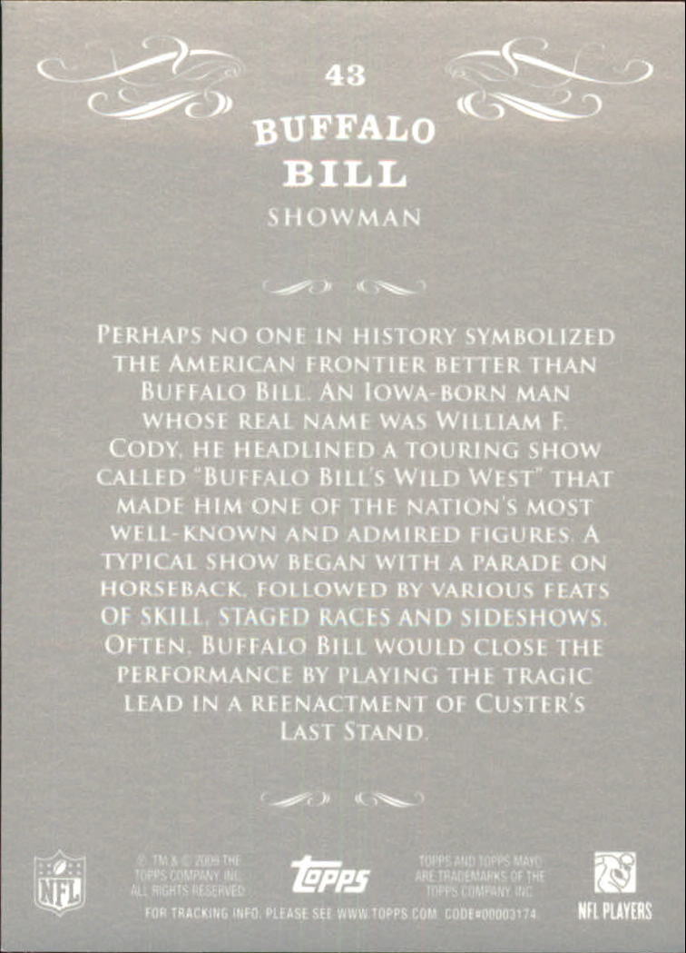 2009 Topps Mayo Silver #43 Buffalo Bill back image