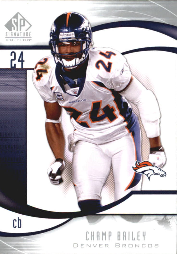 2009 SP Signature Football Card #7 Champ Bailey | eBay