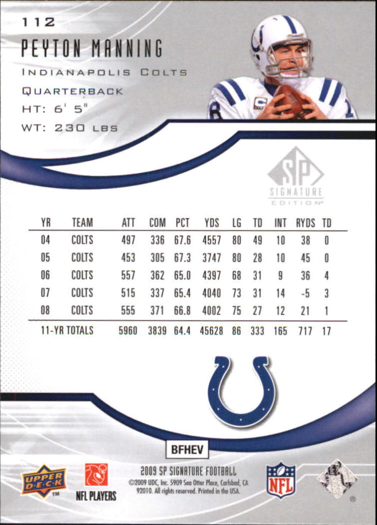 2009 SP Signature (Upper Deck) Football Cards - Picture 15 of 33