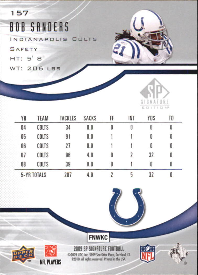 2009 SP Signature (Upper Deck) Football Cards - Picture 25 of 33