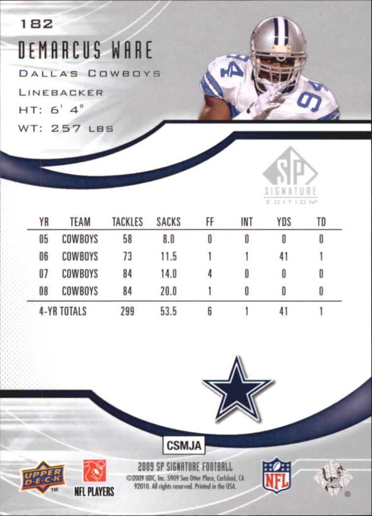 2009 SP Signature (Upper Deck) Football Cards - Picture 31 of 33