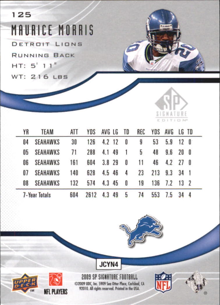 2009 SP Signature (Upper Deck) Football Cards - Picture 17 of 33