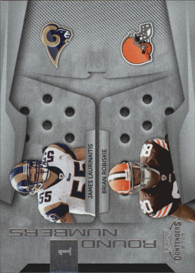 2009 Playoff Contenders Round Numbers #13 James Laurinaitis/Brian Robiskie