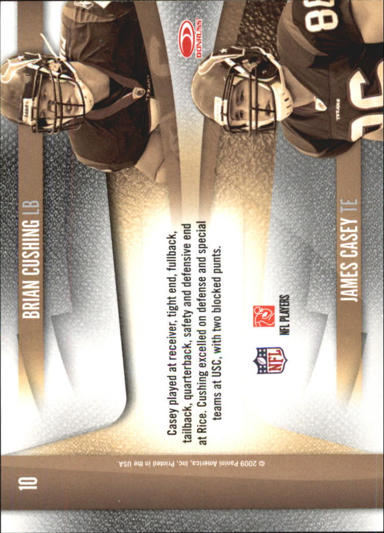 2009 Playoff Contenders Draft Class #10 Brian Cushing/James Casey back image
