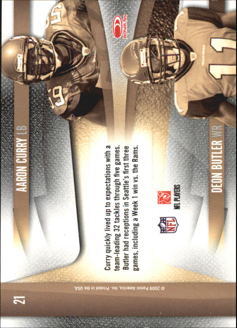 2009 Playoff Contenders Draft Class #21 Aaron Curry/Deon Butler back image