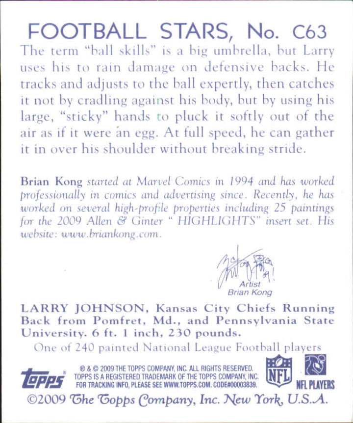 2009 Topps National Chicle Mini #63 Larry Johnson back image