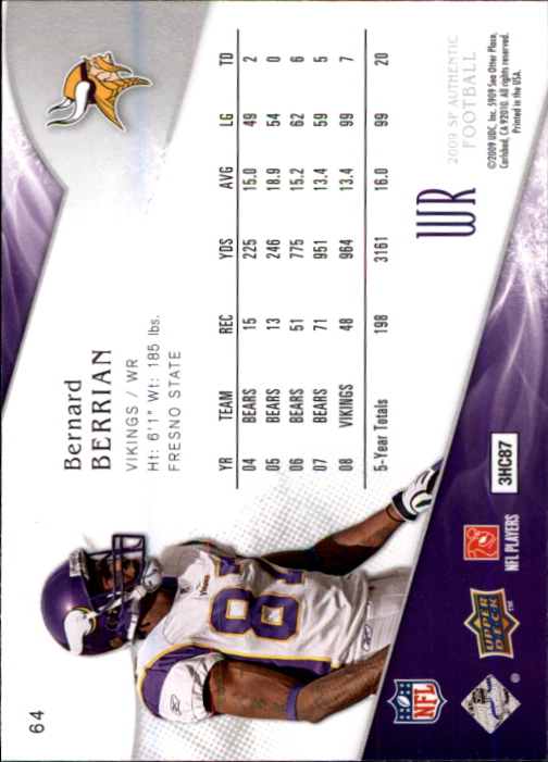 A1642- 2009 SP Authentic Football Card #s 1-200 -You Pick- 15+ FREE US SHIP - Picture 127 of 336
