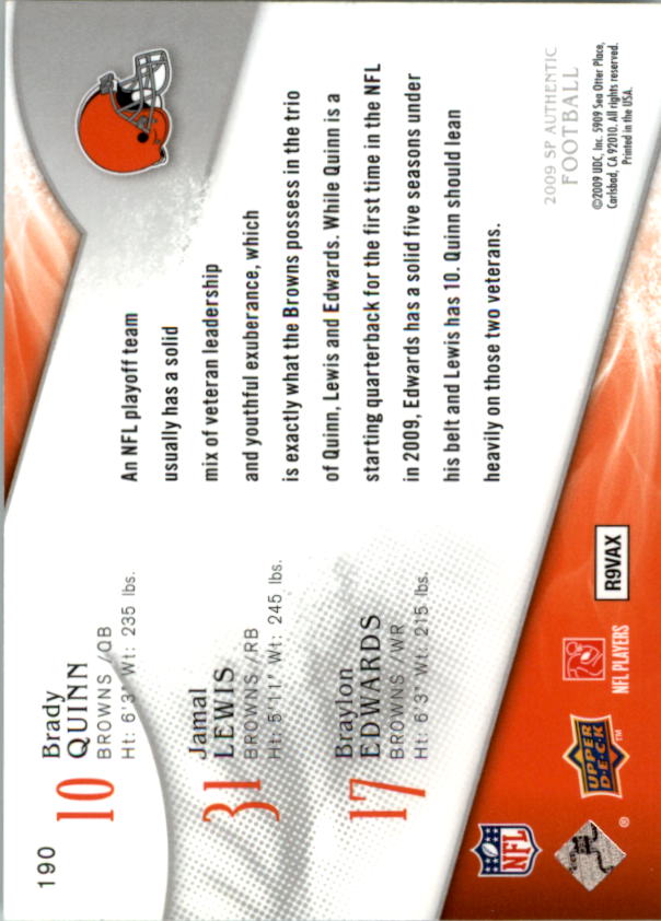 A1642- 2009 SP Authentic Football Card #s 1-200 -You Pick- 15+ FREE US SHIP - Picture 319 of 336
