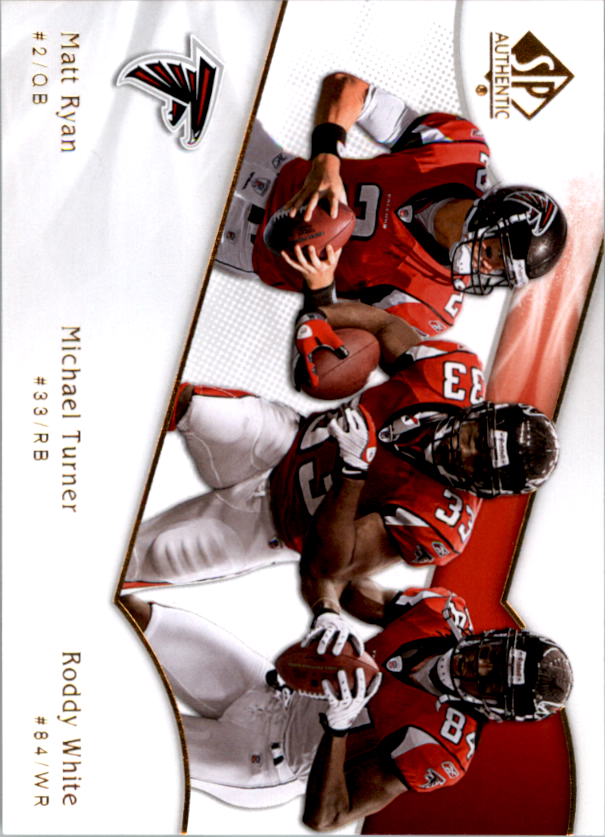 2009 SP Authentic #193 Michael Turner/Roddy White/Matt Ryan