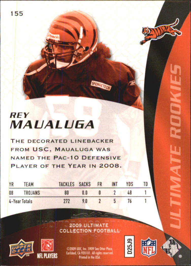 2009 Ultimate Collection #155 Rey Maualuga RC back image