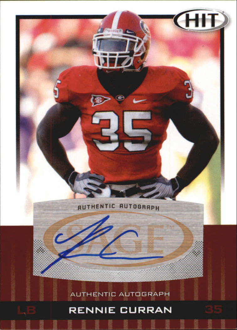 2010 sage hit autographs a35 rennie curran | ebay