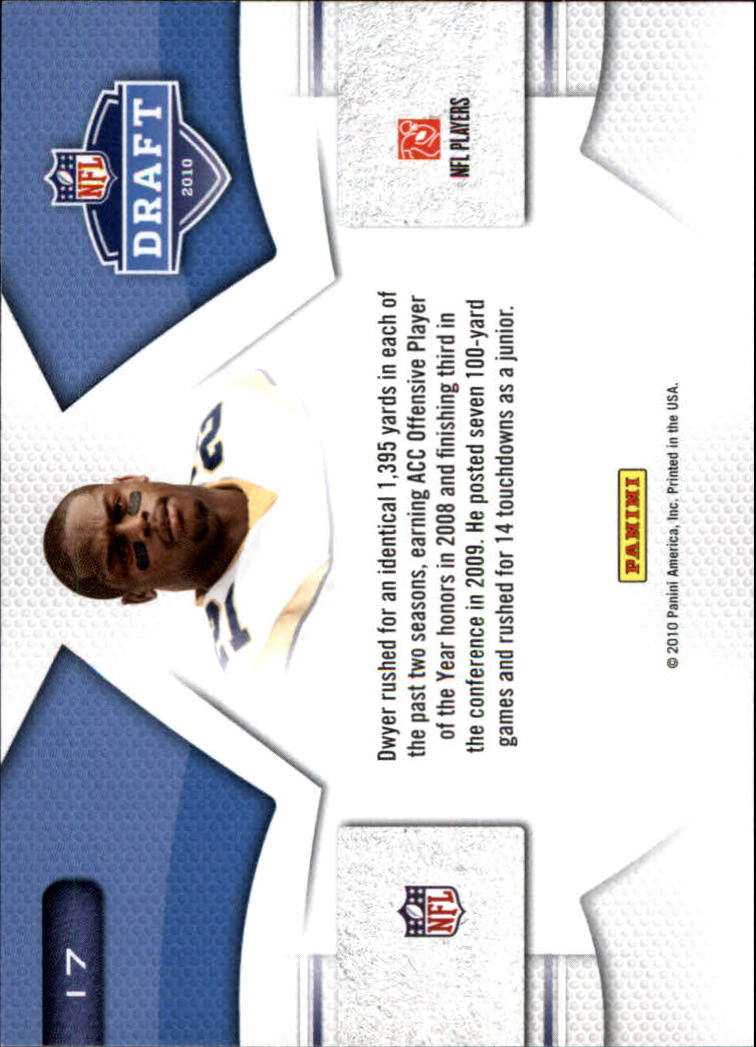 2010 Prestige NFL Draft #17 Jonathan Dwyer back image