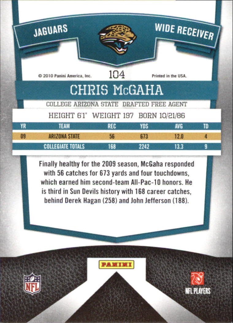 2010 Donruss Elite #104 Chris McGaha RC back image